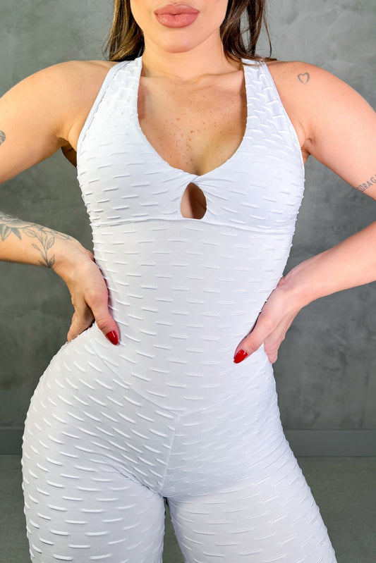 SCRUNCH BOOTY WHITE WAVE RINGS JUMPSUIT