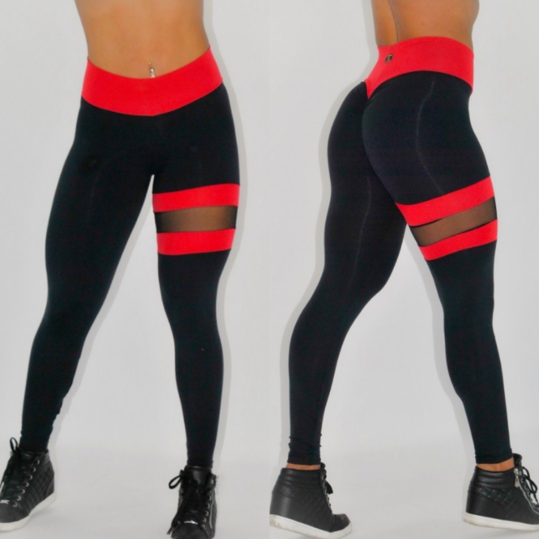 Legacy Sheggings- Black/Red Shorts & Black Full Length Leggings