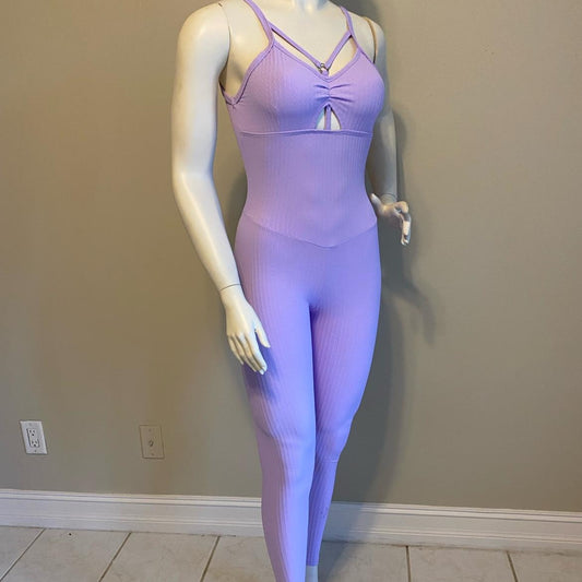 SCRUNCH BOOTY LILAC NEW WAVE JUMPSUIT - NO RETURN