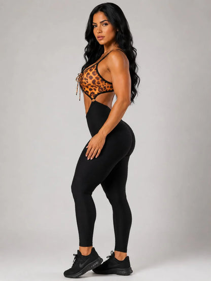 SCRUNCH BOOTY BLACK WAVE JULIA JUMPSUIT, NO RETURN