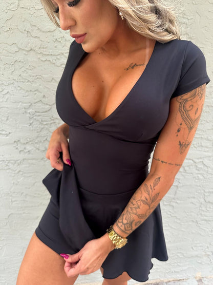 BLACK GORGEOUS SHORTS DRESS