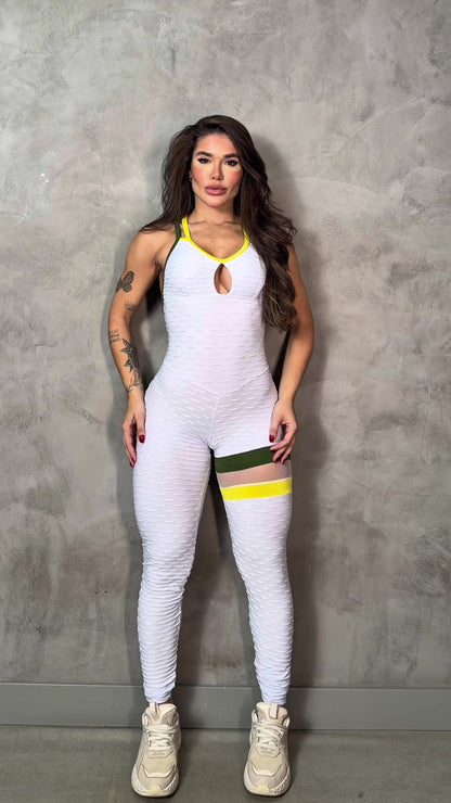 SCRUNCH BOOTY WHITE WAVE BRAZIL JUMPSUIT