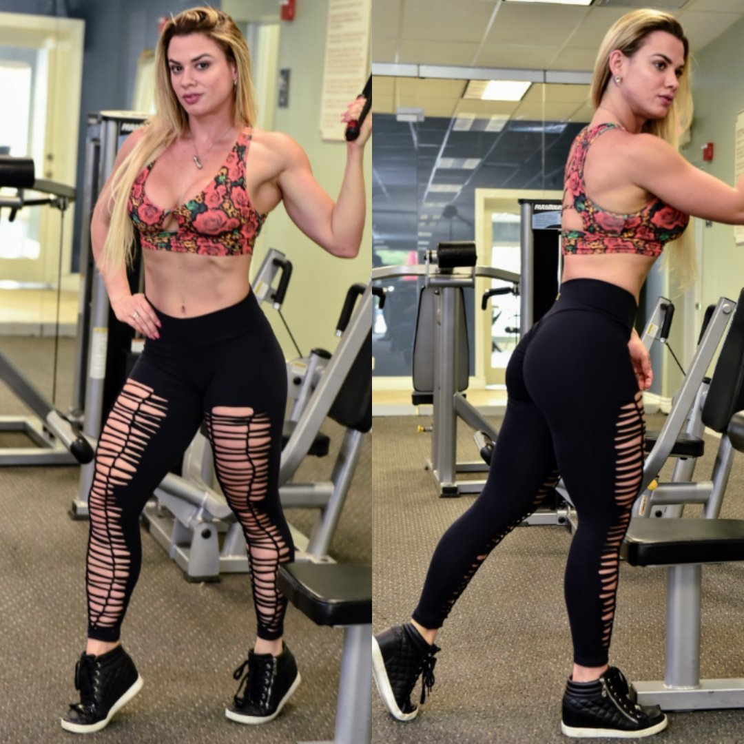 SEXY RIPPED BLACK LEGGINGS - Iris Fitness home of good quality leggings with really good prices